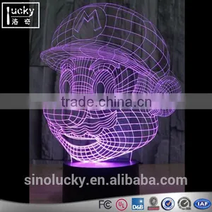 Hot Selling 3D Effect LED Mario Night Light thumbnail-1