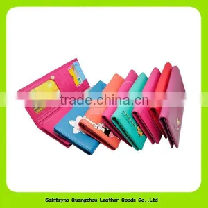 14332 Low Price Fashion Lady Silk Flowers Beauty Girls Leahter Wallet thumbnail-6