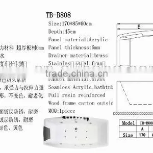 Free Sex Massage Bath Tub for Couples Whirlpool, High-ending Luxury Tub, 2 Person Massage Bathtub in Foshan thumbnail-3