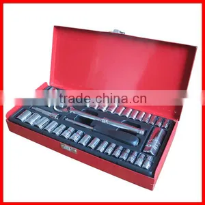 39pc 1/4" & 3/8" Dr. German Style Socket Set thumbnail-1