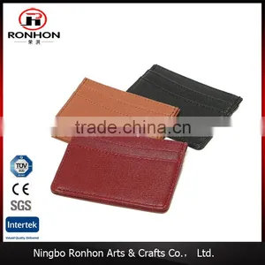 PU Leather Unisex Slim Super Thin Card Holder Pouch thumbnail-3