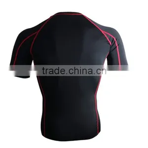 Hot Sell MMA Men Rash Guard Short Sleeve thumbnail-3