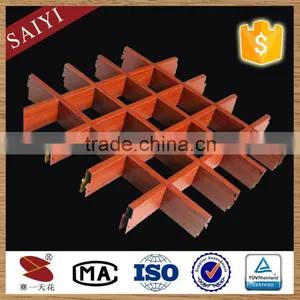 80mm*80mm Cell Size 50mm*50mm Mall Metal Decoration of Grille Ceiling Tiles thumbnail-4