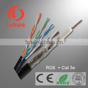 24AWG 4 Pair UTP CAT5E Cable With RG6 BC , High Transmission UTP CAT5E Ethernet Cable thumbnail-2