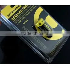 Wholesales Nitecore RCR123A Full Capacity 650mAh 3.7V 2.4WH Battery thumbnail-1