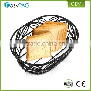 Wholesale Cheap Price Leaves Shape Carbon Steel Metal Wire Bread Basket thumbnail-1