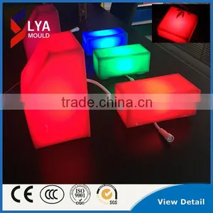 Wholesales Prices Solar Night Floor Tile Lamp Colors Wateproof LED Plastic Stone For Garden Park Pathway Sizes thumbnail-1