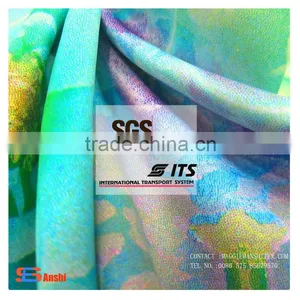 ES1020A Digital Printed Satin Chiffon Fabric for Top, Underwear, Dress Fabric thumbnail-1