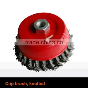 Twisted Knot Steel Wire Cup Brush thumbnail-1
