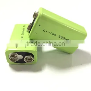 Top Quality Rechargeable 9v 550mah Li-ion Battery for GPS thumbnail-1