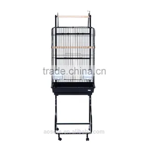 Pawhut 58" Bird Cage - Black thumbnail-1
