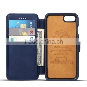 Leather Wallet Mobile Phone Case Stand With Card Slot for IPhone 7 IPhone 6/6S Flip Cover Wallet Case thumbnail-2