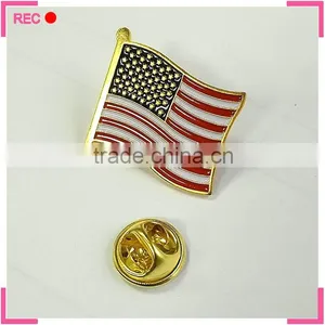 Enamel Pin Custom, American Flag Shaped Enamel Lapel Pin thumbnail-2