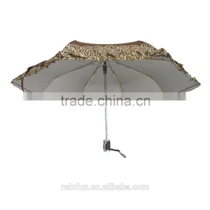 3 Fold Full-automatic Umbrella With Lace uv Umbrella thumbnail-1