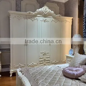 Luxury Wooden Design Bedroom Wardrobes, White Colour Wardrobe thumbnail-2