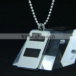 100% Authentic Material Black Tag Pendant Necklace For Man thumbnail-4
