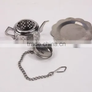 New Taepot Shaped Mini Stainless Steel Infuser Strainer Mesh Locking Tea Ball Filter thumbnail-3