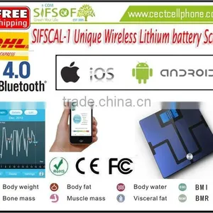 SIFSCAL-1 Unique Wireless Bluetooth Weighing Scale. Measures Body Water. Accurate Scale thumbnail-1