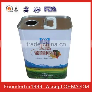 Healthy Square Natural Grape Seed Oil Tin Cans FDA thumbnail-1