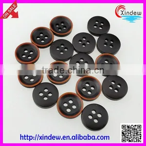 Black Plastic Buttons 4-holes Custom Button thumbnail-1