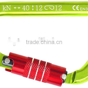 D Shape Automatic Aluminum Safety Locking Carabiner thumbnail-4