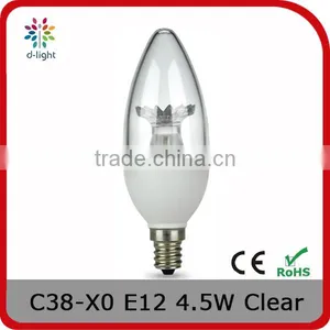 B38 350LM 4.5W 60WE E11 CHANDELIER CLEAR LIGHT BULB WITH UL STANDARD thumbnail-1