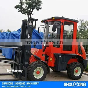 4WD Rough Terrain Forklift CPCY28 Terrain Pallet Truck With CE thumbnail-1