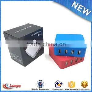 Ce Rohs 5v 5a 4 Port Usb Wall Charger for Travel thumbnail-1