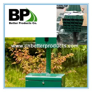 Perforated Steel Square Sign Post for Dog Waste Station thumbnail-1