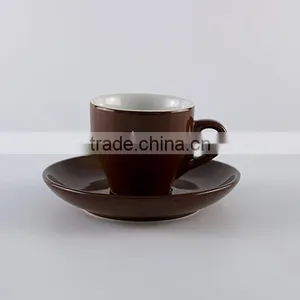 Best Selling Bulk Products Cup Ceramic Black Coffee Mugs and Saucers thumbnail-2