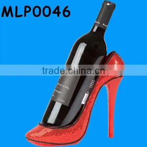 KitchInnovations Sequin Print High Heel Shoe Wine Bottle Holder thumbnail-1