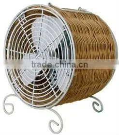 7" Rattan Electrical Desk Fan thumbnail-1