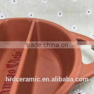 2015 High Quality Chinese Grids Plate Ceramic Meat Plate thumbnail-3