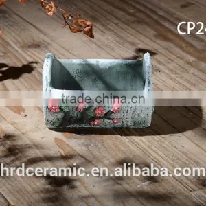 High Quality Colorful Cement Garden Flower Pot thumbnail-2