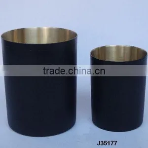 Solid Brass Vessel With Polish in Side and Black Mat Out Side thumbnail-1