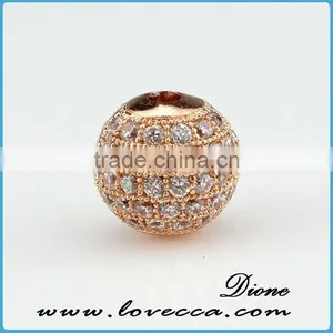 High Quality Wholesale Hot Sale Micro Pave cz Bead thumbnail-1
