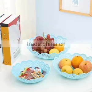 Flower Carved Plastic Fruit Storage Basket thumbnail-1