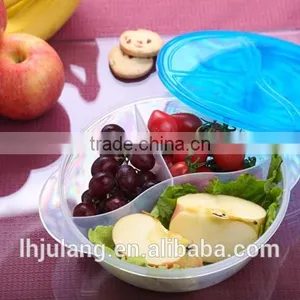BPA-Free Plastic Lunch Box With 3 Compartments thumbnail-1