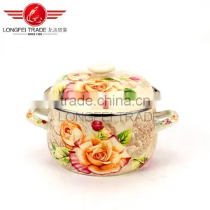 New Arrival Kitchenware Enamel /proclaim Iron Cast Stewpot/cooking Pot With Decal thumbnail-3