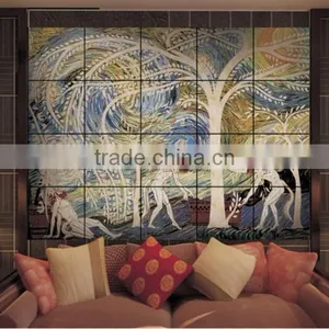 BISINI Luxury Modern Art Engraving Ceramic Wall Tile, 600*600mm; 800*800mm thumbnail-1