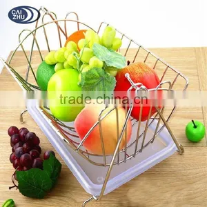 2017 New Style Handicraft Metal Fruit Rack Basket From CAIZHU thumbnail-1