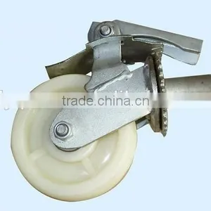 American 8 Inch PU ON Nylon Scaffolding Caster Wheel With Brake thumbnail-1