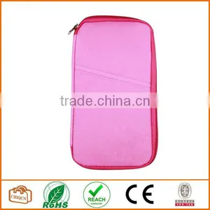 Multi-function Travel Passport Credit Id Card Cash Holder Organizer Wallet Purse Case Bag Pink thumbnail-1
