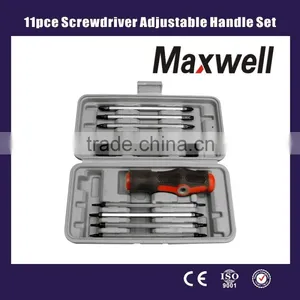 11pce Screwdriver Adjustable Handle Set thumbnail-1