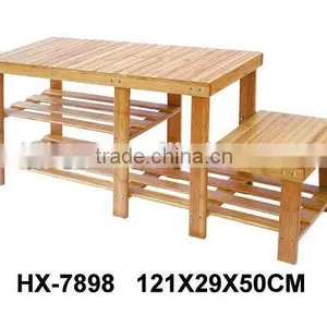 High Quality Bamboo Shelf, Cheap Bamboo Shoes Rack Stand, Wooden Rack Shelf thumbnail-1