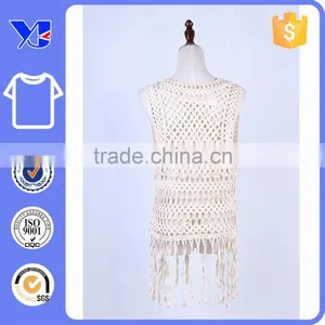 Crochet Cootton Fringes Botton Butterfly Tie Trendy Transparent Handmade Coat thumbnail-2