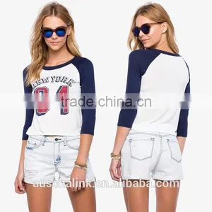 2016 Best Selling Women Raglan Gym t Shirt Nice Design thumbnail-6