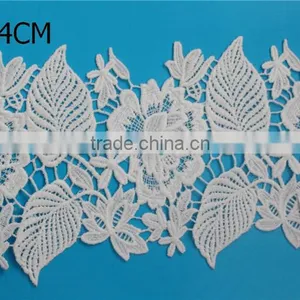 Cheap Trimming Lace Design Embroidery Sari Border Polyester Lace Trim thumbnail-1