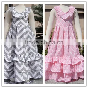 Wholesale Childrens Boutique Clothing Fancy Baby Girls Maxi Dress thumbnail-2