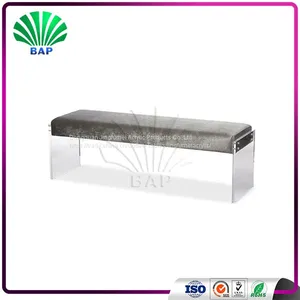 Best Selling Black Cushion Bench Changing Room Bench Acrylic Bench Leg thumbnail-1